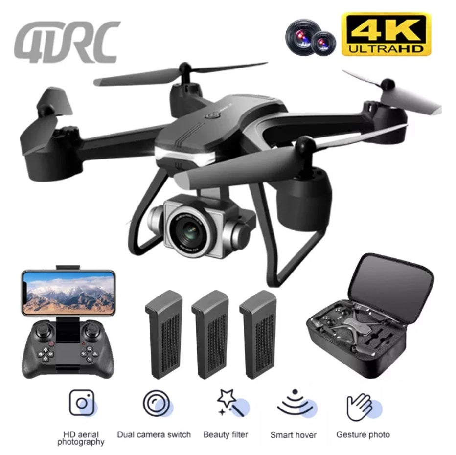 V14 6K Dual Camera FPV Drone — Portable WiFi RC Quadcopter with 2 Batteries for Beginners & Pros
