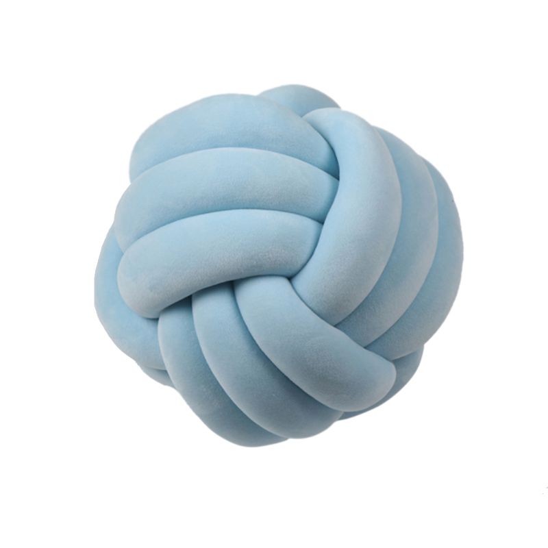 Knotted Plush Ball Round Throw Pillow – Soft Decorative Knot Cushion for Sofa, Bed & Home Décor