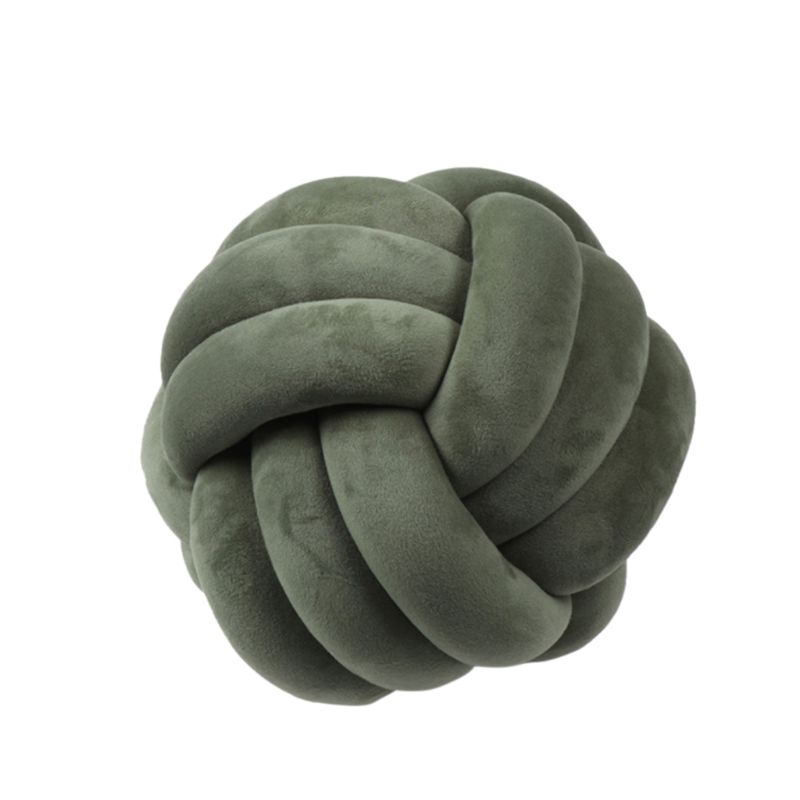 Knotted Plush Ball Round Throw Pillow – Soft Decorative Knot Cushion for Sofa, Bed & Home Décor