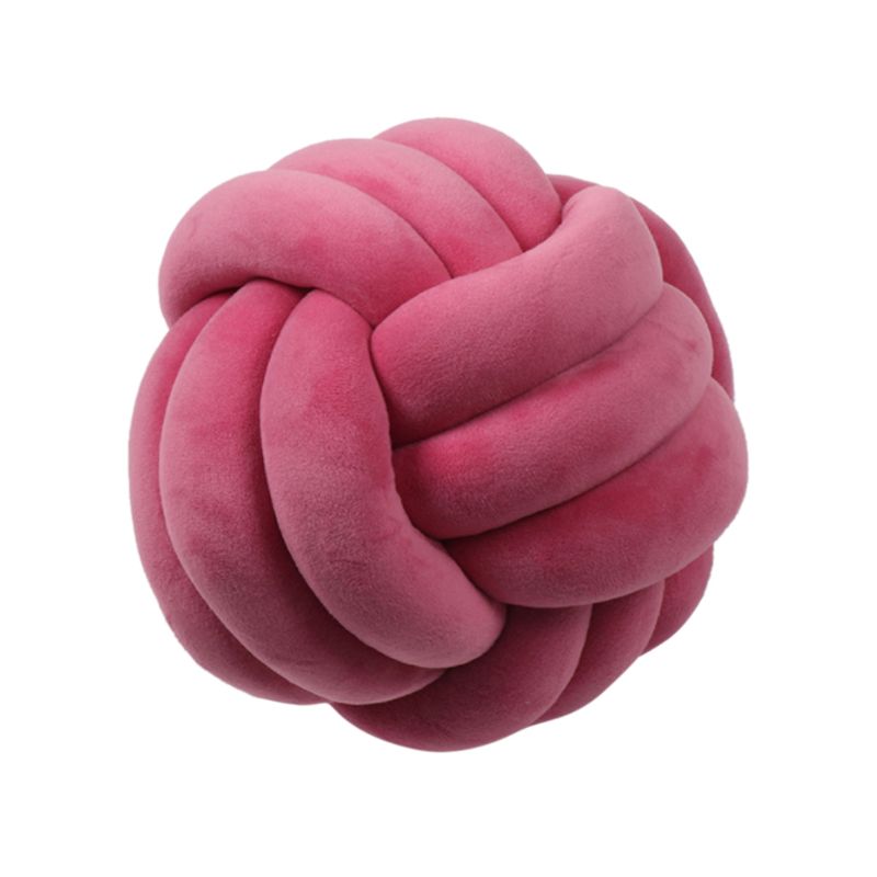 Knotted Plush Ball Round Throw Pillow – Soft Decorative Knot Cushion for Sofa, Bed & Home Décor