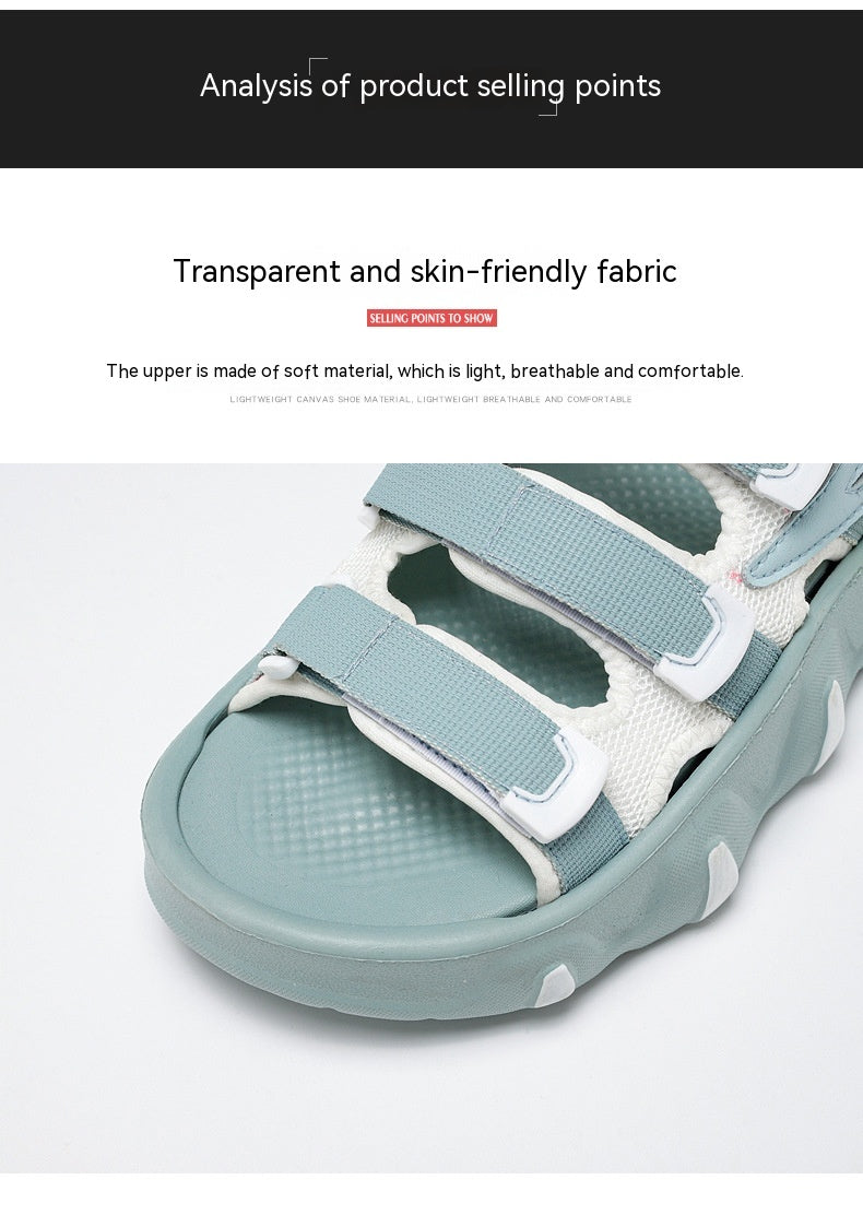 Summer Platform Beach Sandals with Wear‑Resistant Soles