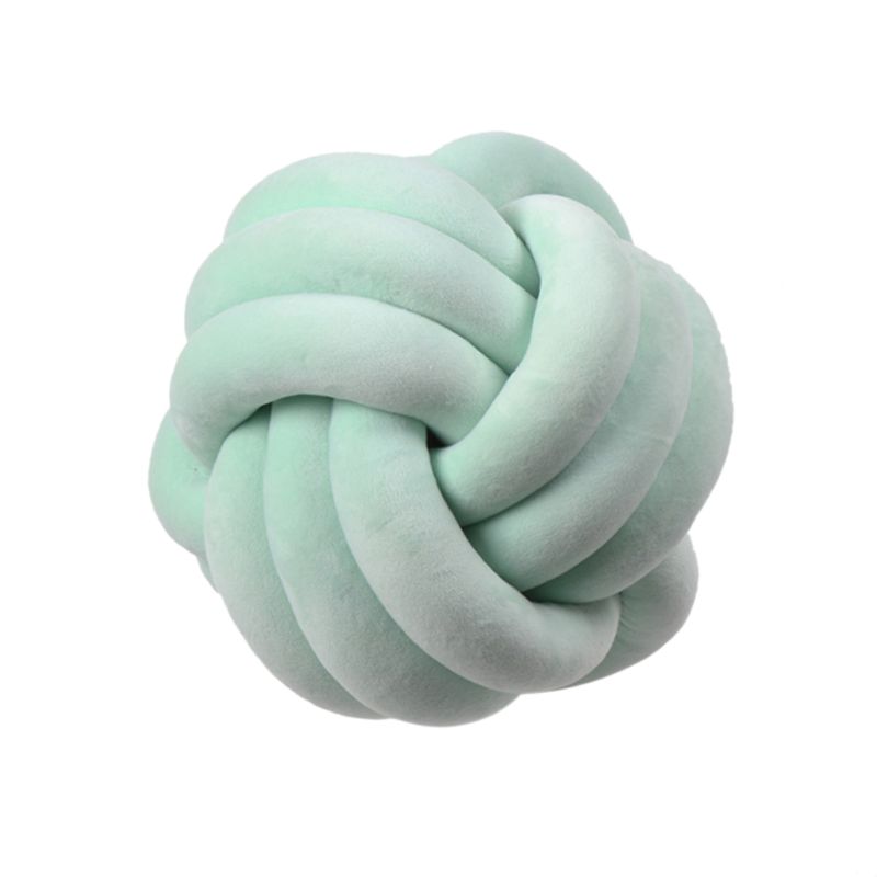 Knotted Plush Ball Round Throw Pillow – Soft Decorative Knot Cushion for Sofa, Bed & Home Décor