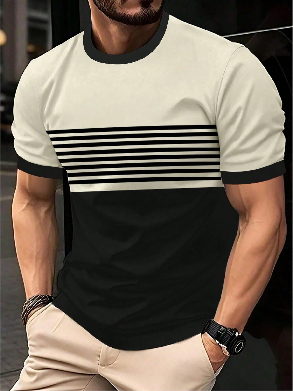 Men’s Minimalist Crew‑Neck Casual Short‑Sleeve Shirt – Soft, Lightweight Everyday Fashion Tee