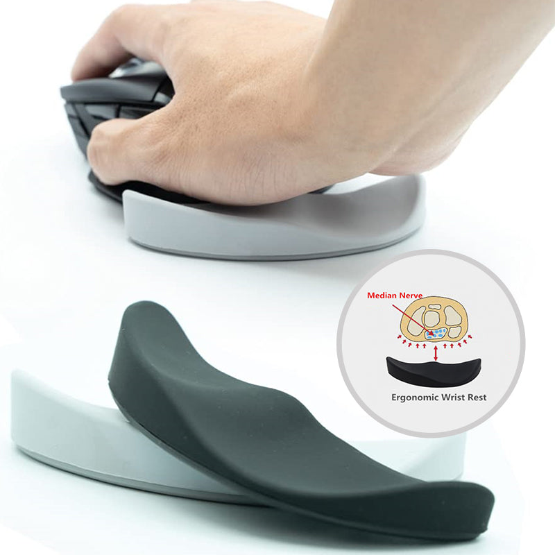 Ergonomic Mouse Wrist Rest Mouse Pad – Silicone Gel Non-Slip Streamline Wrist Support Mat for Office, Gaming & PC Use