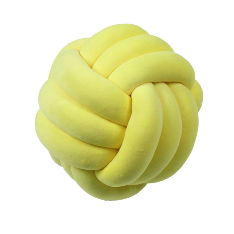 Knotted Plush Ball Round Throw Pillow – Soft Decorative Knot Cushion for Sofa, Bed & Home Décor