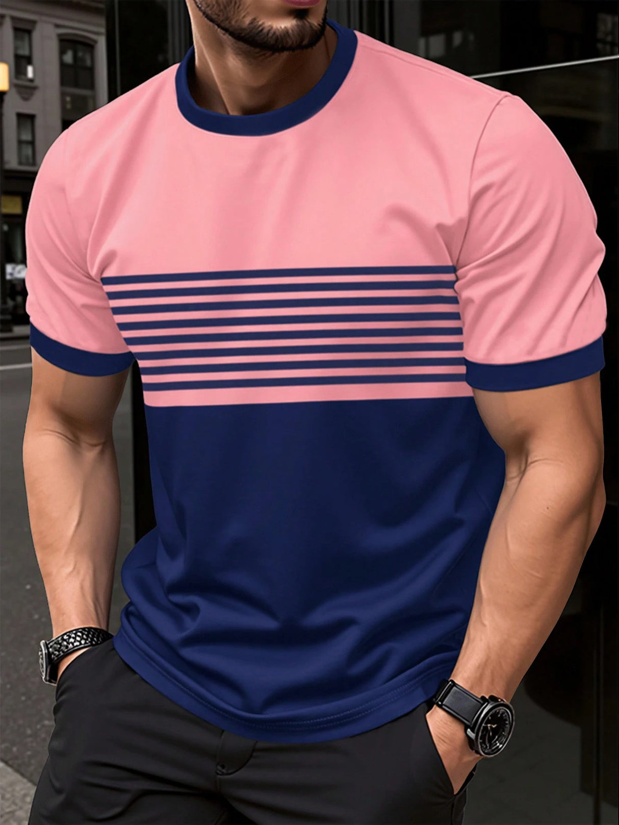 Men’s Minimalist Crew‑Neck Casual Short‑Sleeve Shirt – Soft, Lightweight Everyday Fashion Tee