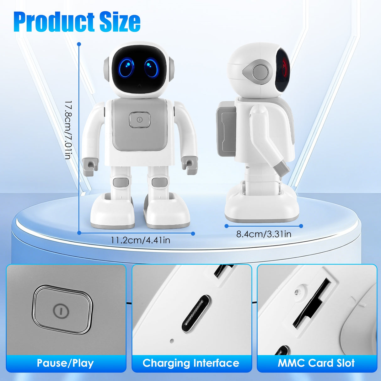 AI Dancing Robot Toy – Smart Interactive Learning & Entertainment Robot for Kids with Bluetooth Music, Programmable Moves & Voice Assistant
