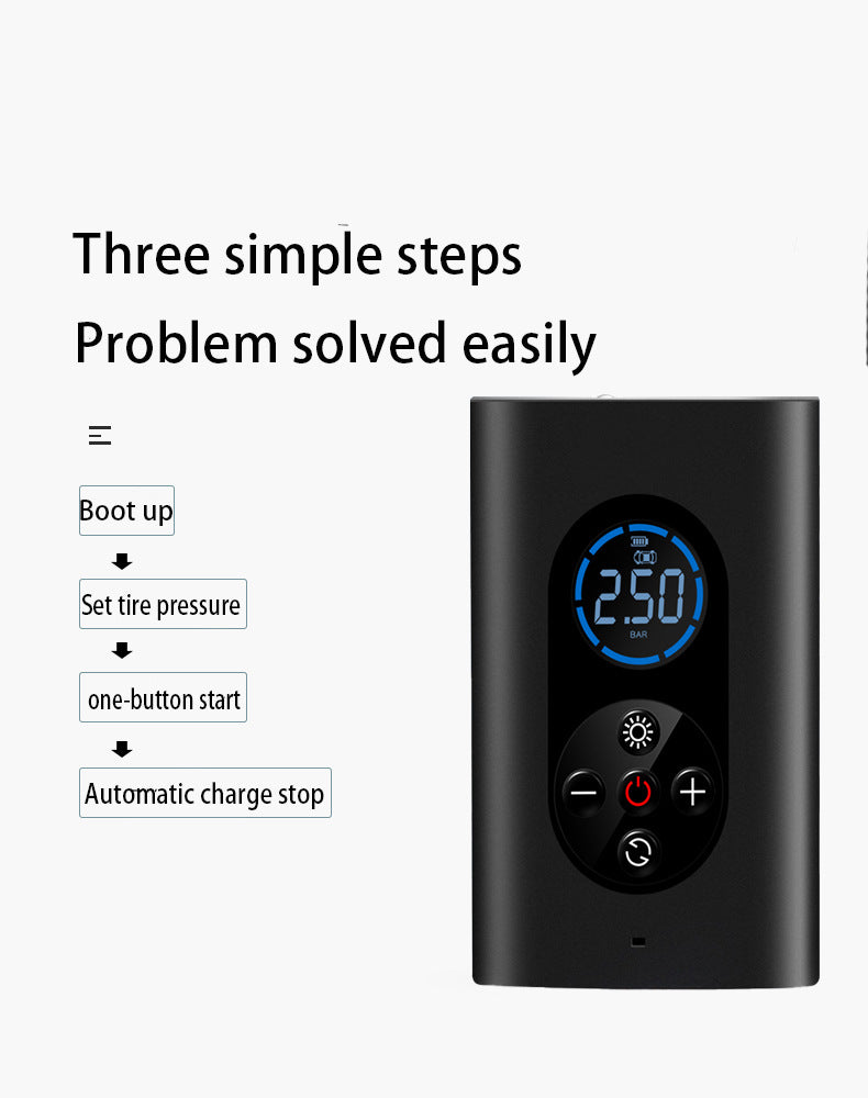 Smart Wireless Car Tire Air Pump – Portable Outdoor Tire Inflator