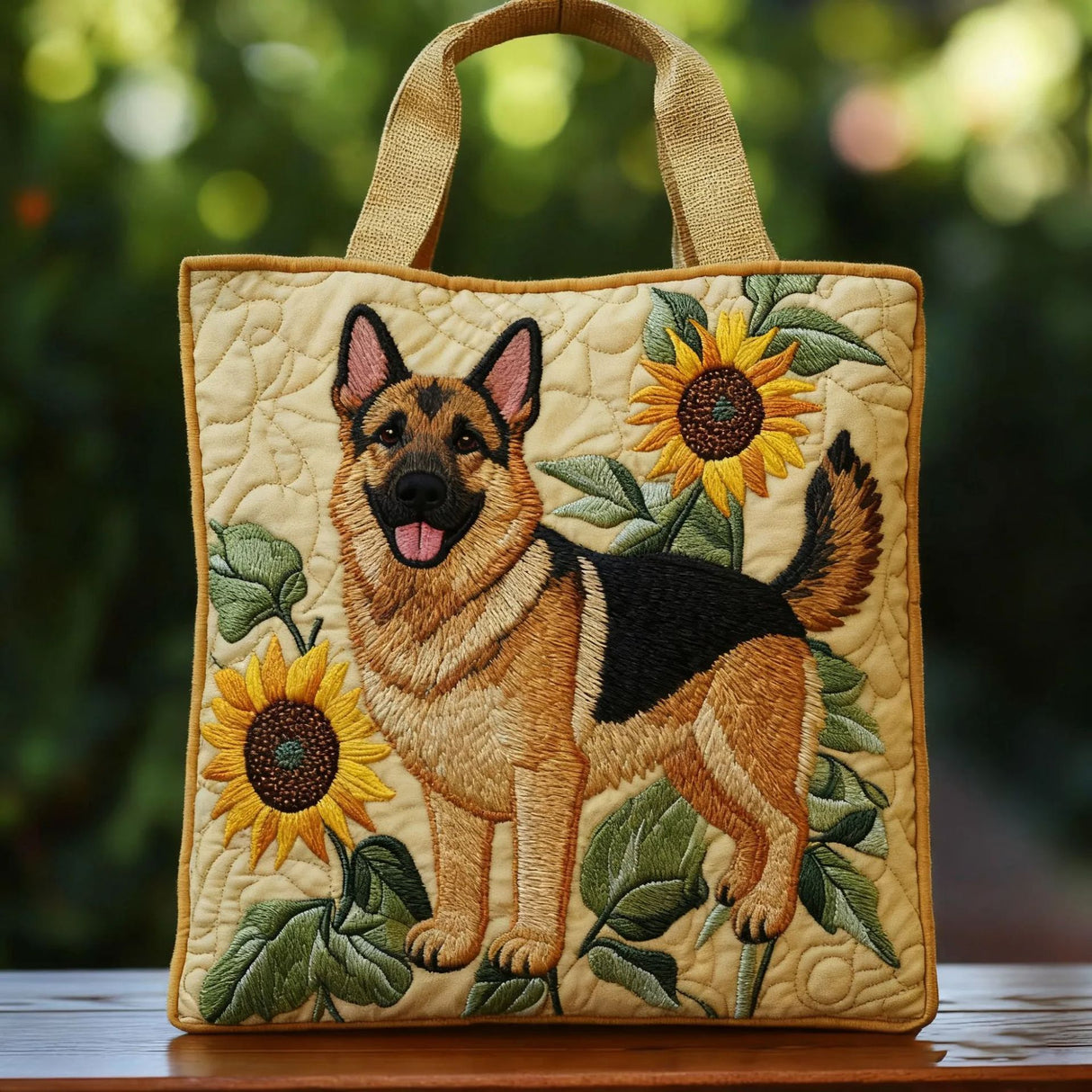 Lightweight Canvas Dog Print Tote & Shoulder Bag – 300g Casual Reusable Shopping Handbag