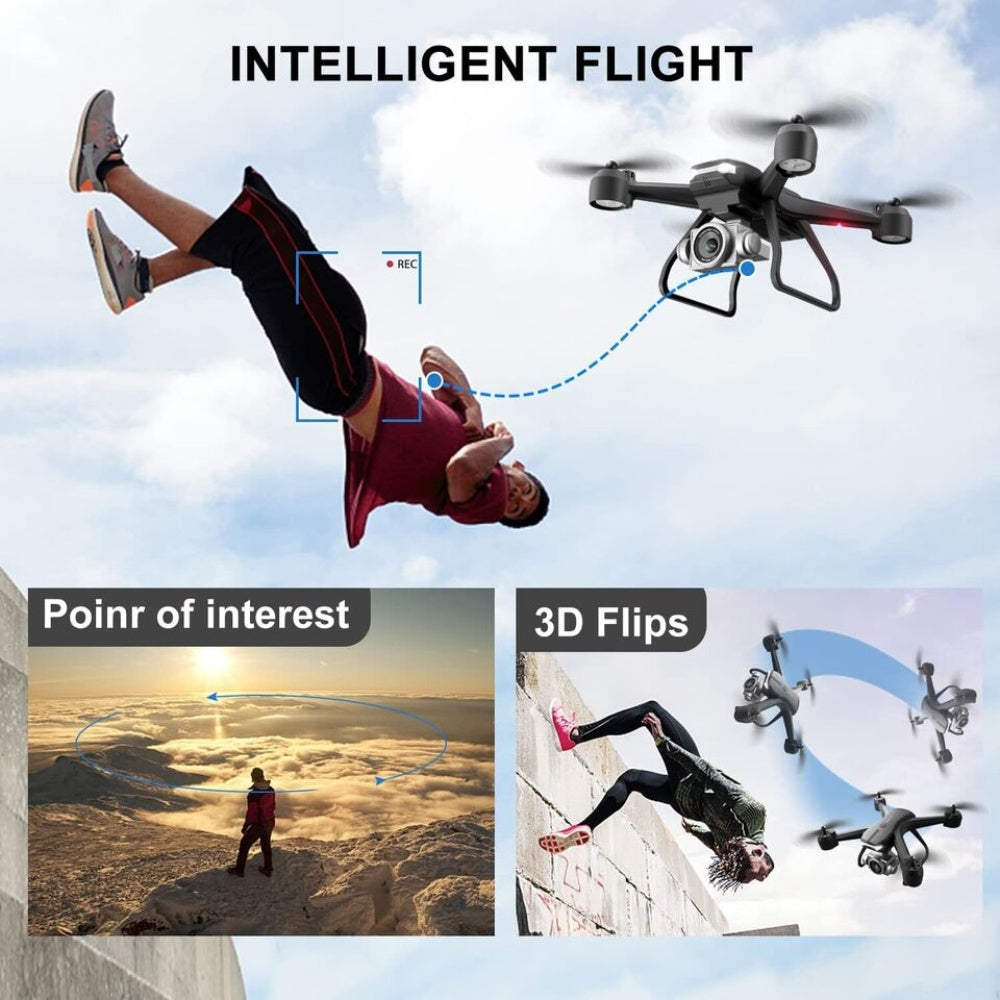 V14 6K Dual Camera FPV Drone — Portable WiFi RC Quadcopter with 2 Batteries for Beginners & Pros