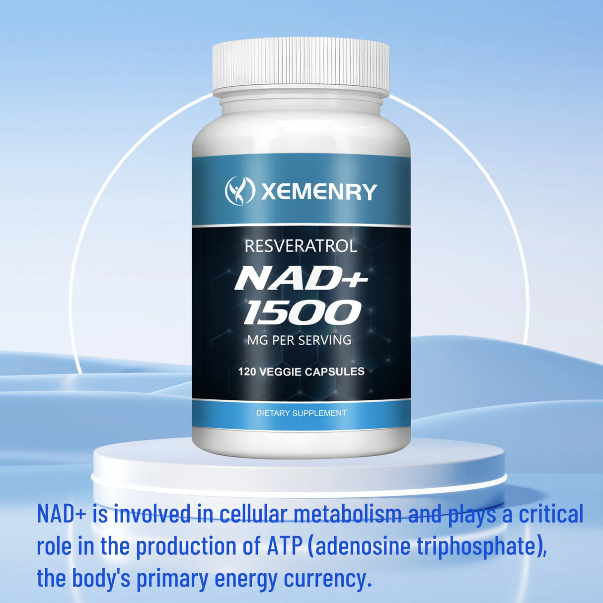 NAD+ Supplements with Resveratrol (120 Capsules)