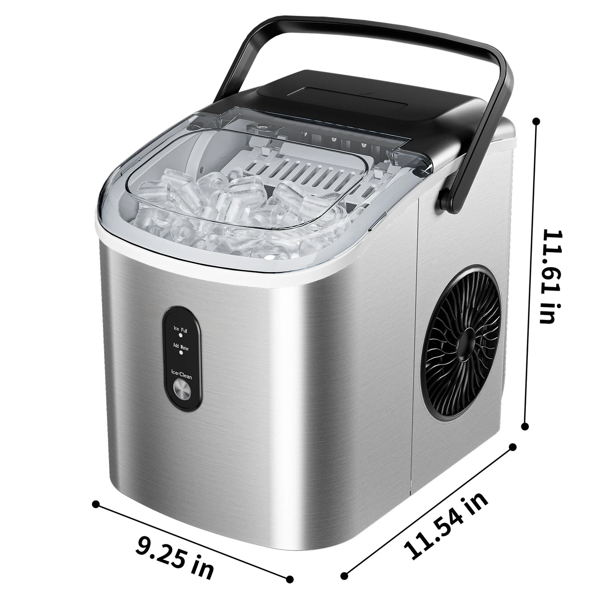 SIMZLIFE Portable Ice Maker Machine – 26.5 lbs/Day | 9 Ice Cubes in 6 Minutes | Auto-Cleaning Countertop Ice Maker with Basket & Scoop