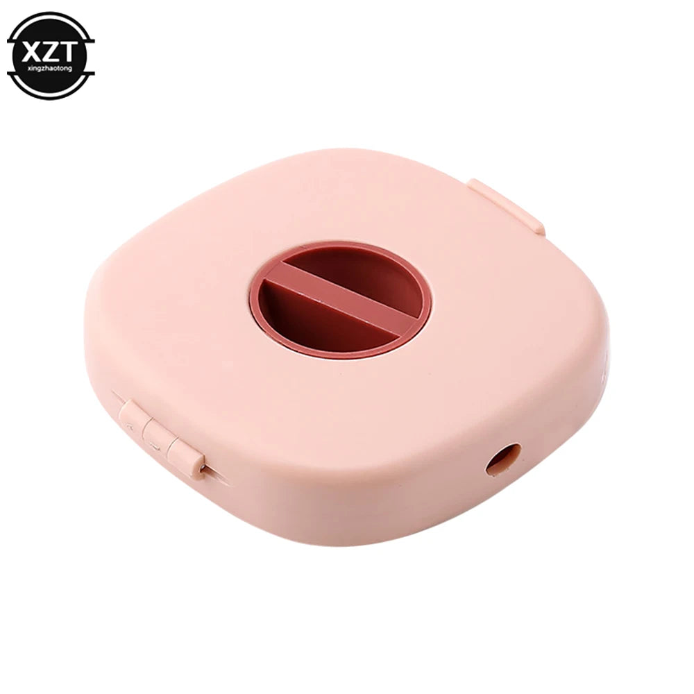 Rotating Cable Organizer & Winder Box – Portable Wire & Cord Storage with Phone Holder