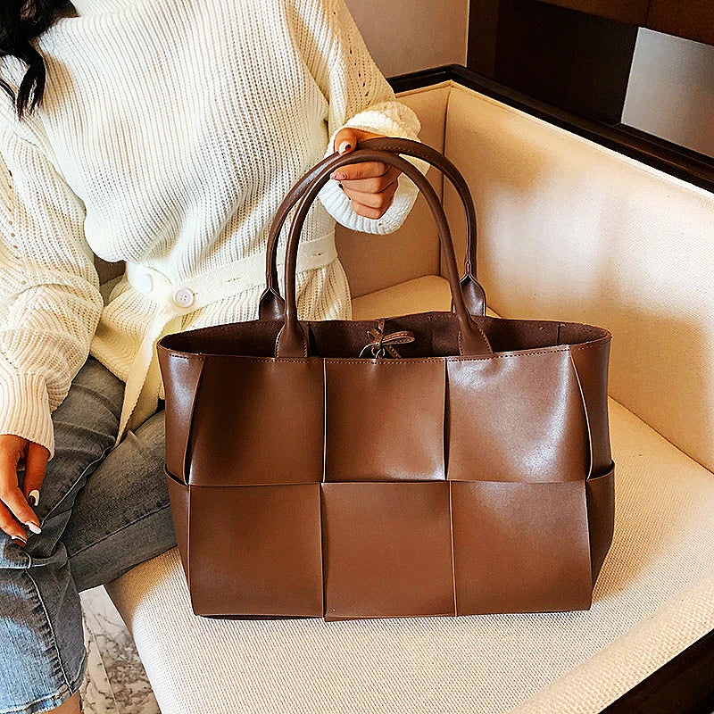 Woven Large Capacity Women’s Luxury Tote