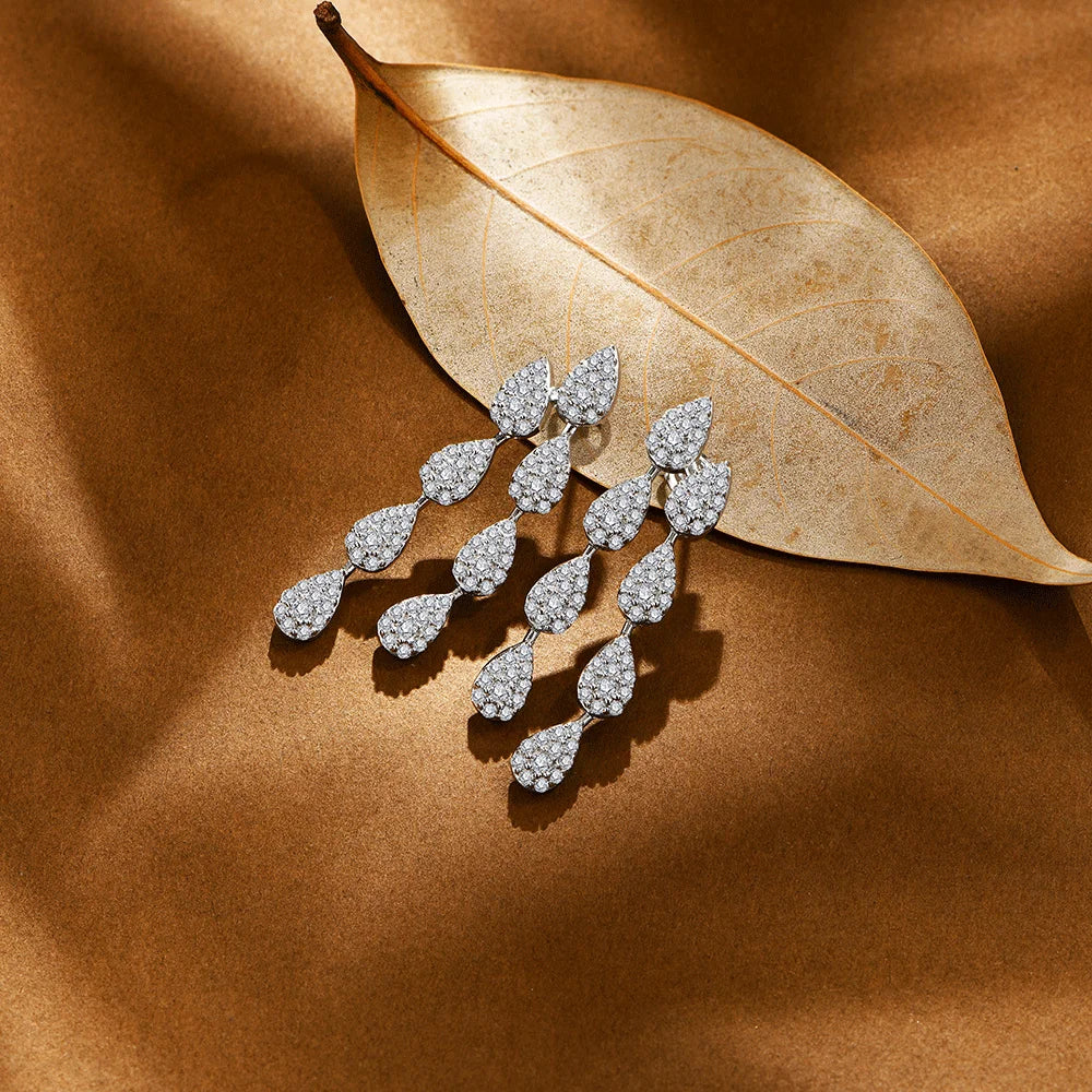 Luxury VVS1 Moissanite Diamond Earrings for Women – 925 Sterling Silver