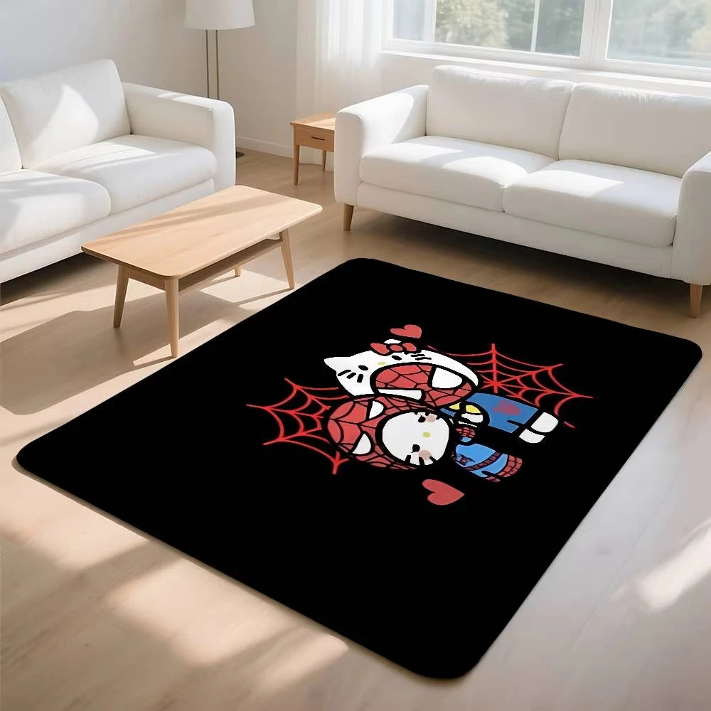 MINISO Spider-Man Floor Mat – Kids Bedroom & Living Room Non-Slip Play Rug | Soft Crawling Carpet, Sofa Decor, Christmas Gift