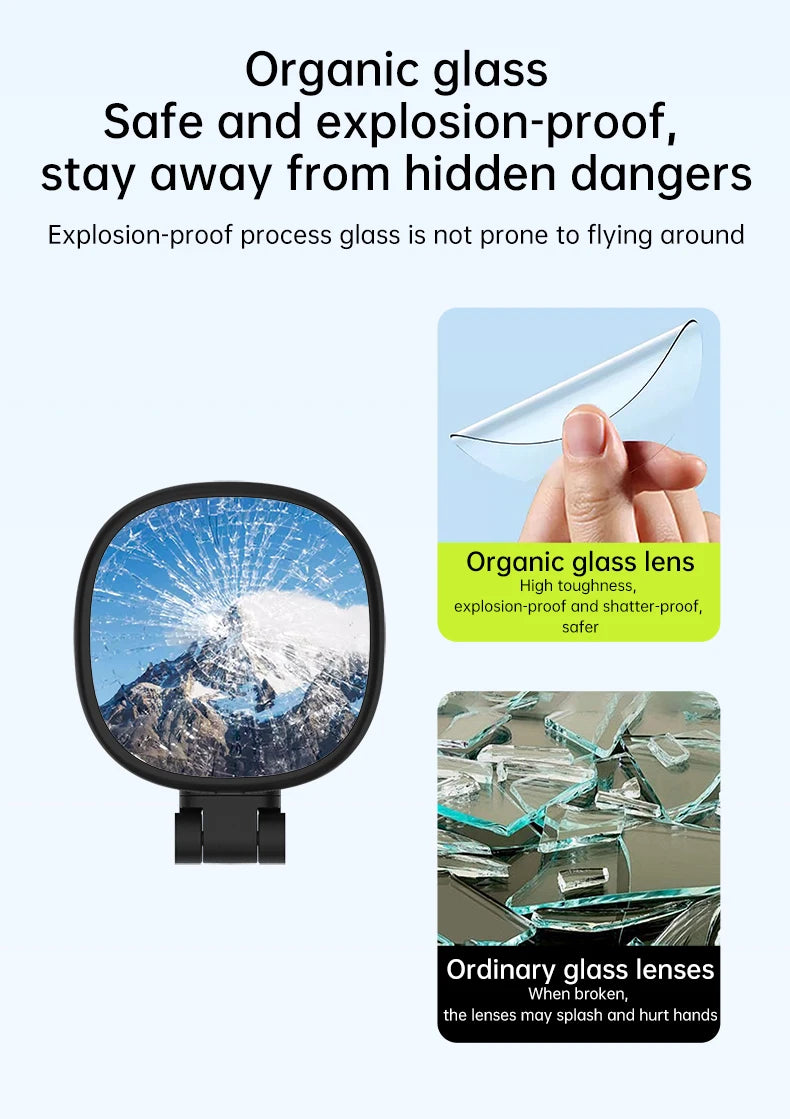 Espejo magnético para selfies con mini luz de relleno – Anillo de luz para teléfono ajustable de doble color