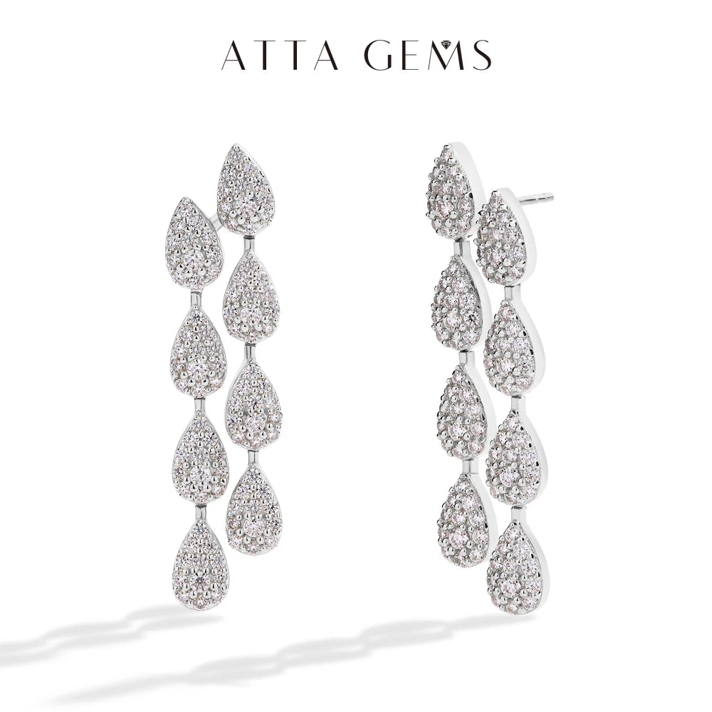 Luxury VVS1 Moissanite Diamond Earrings for Women – 925 Sterling Silver