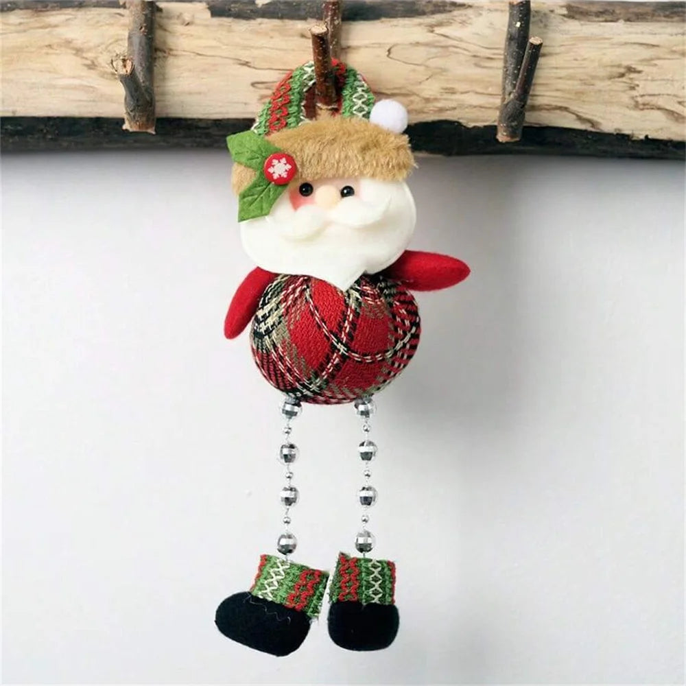 Christmas Tree Decorations – Plush Hanging Ornaments | Santa Claus, Snowman & Reindeer Holiday Party Home Décor