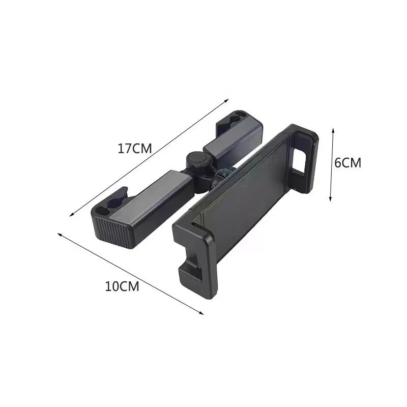 Car Back Seat Headrest Phone & Tablet Holder – Adjustable Stand for 4.7–12.9" Devices