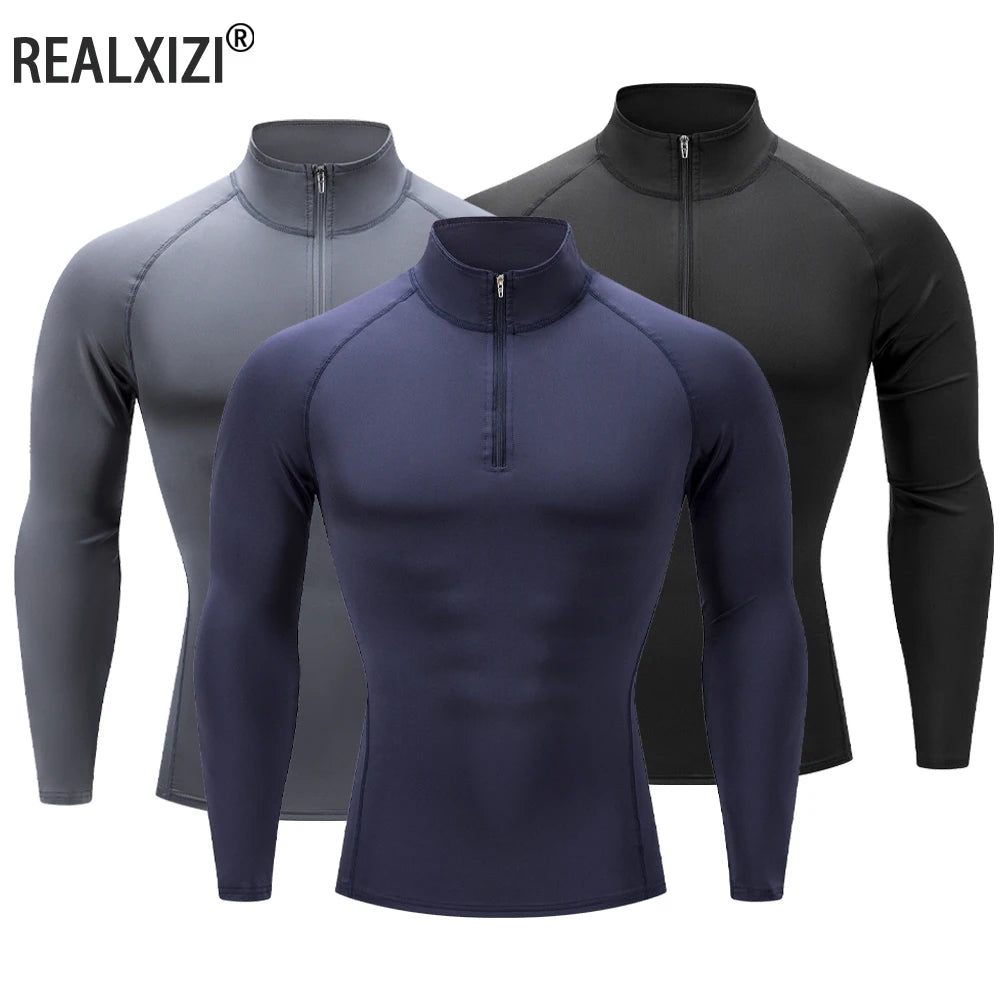 Men's Outdoor Compression Fitness Long Sleeve Training T-Shirt