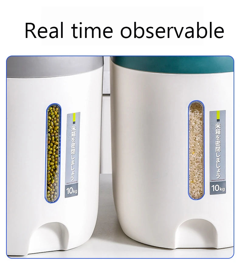 XIAOGUI 5KG/10KG Rice Dispenser – Airtight Kitchen Storage Container for Rice, Cereal & Dry Foods