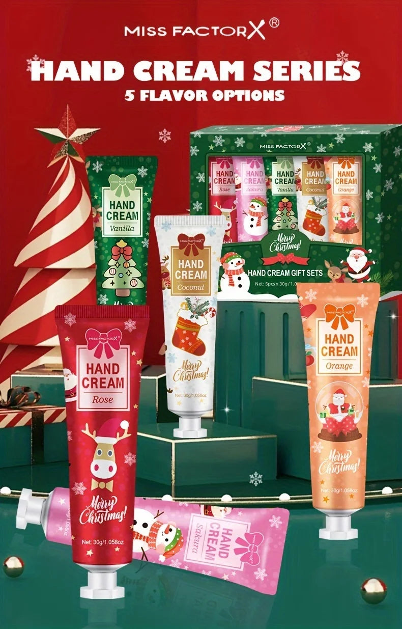 Christmas Gift 5-in-1 Travel Hand Cream Set