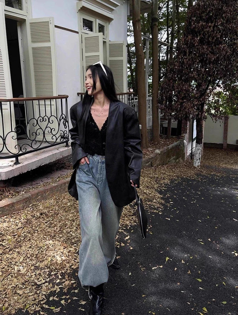 Y2K Lace Sheer Long Sleeve Blouse