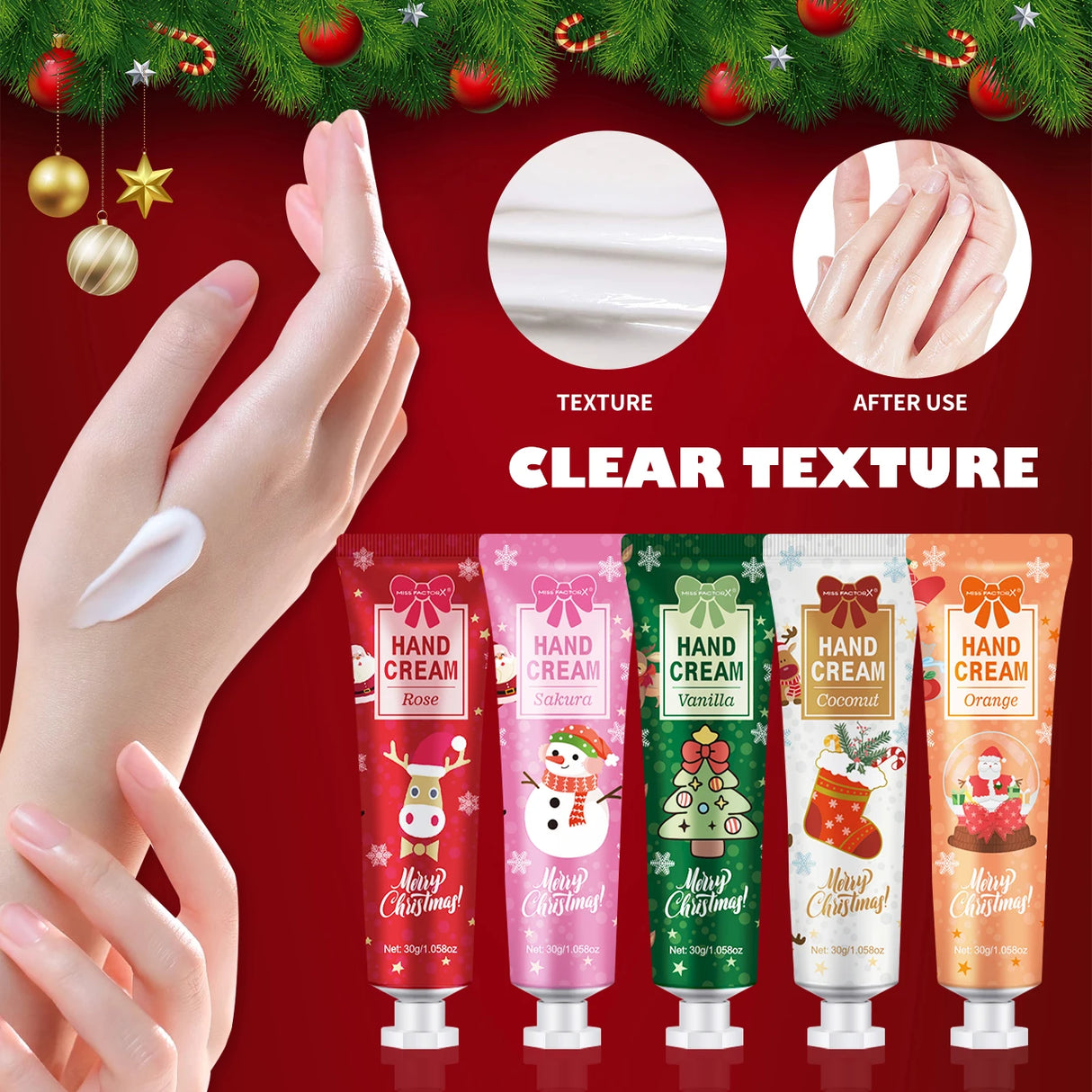 Christmas Gift 5-in-1 Travel Hand Cream Set