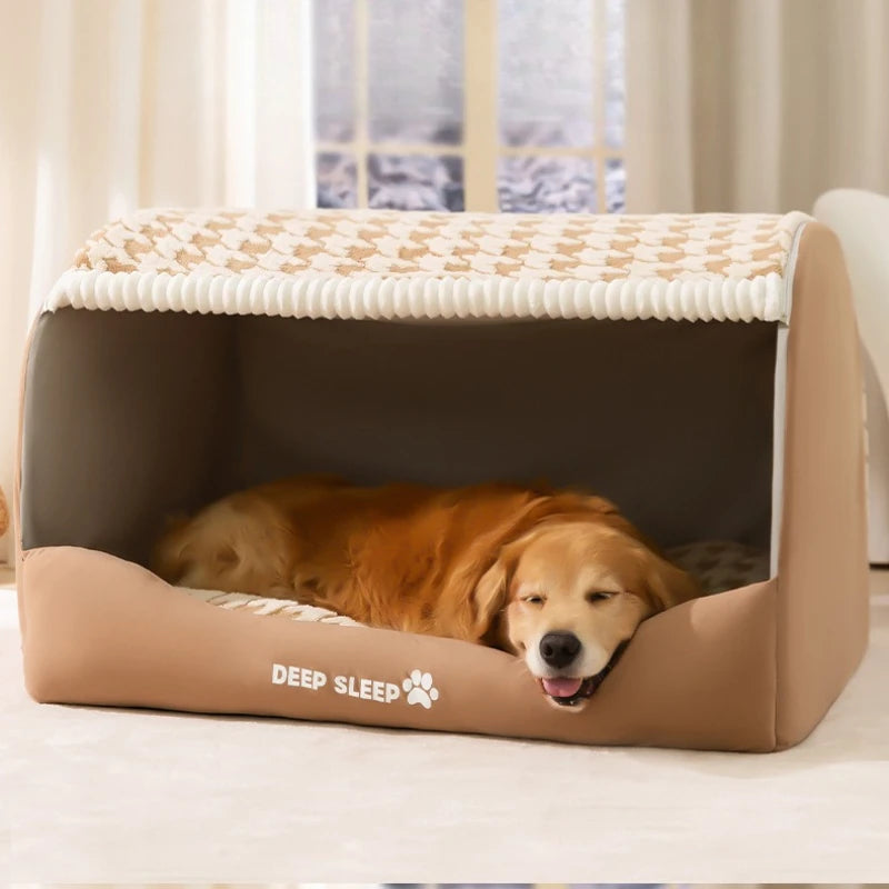 Big Dog Kennel – Warm Winter Dog House with Detachable Washable Mat