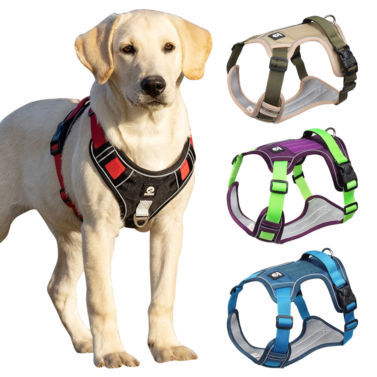 Tactical Reflective Dog Harness – 1680D Waterproof Vest for Medium & Large Dogs