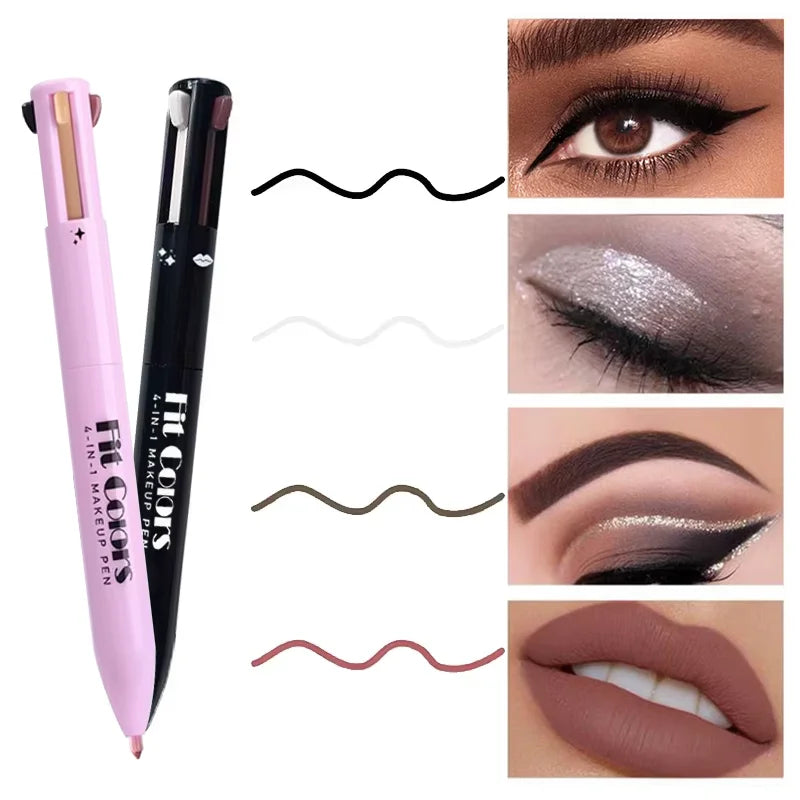 4-in-1 Silky Eye Shadow Eyeliner Pen – Waterproof, Sweat-Resistant Long-Lasting Eye Makeup | Easy-Apply Eye Cosmetics