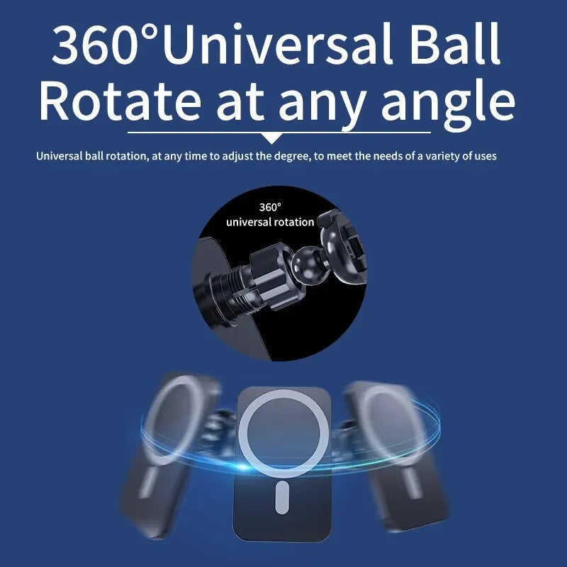 Car Phone Holder 30W Magnetic Wireless Charger for iPhone