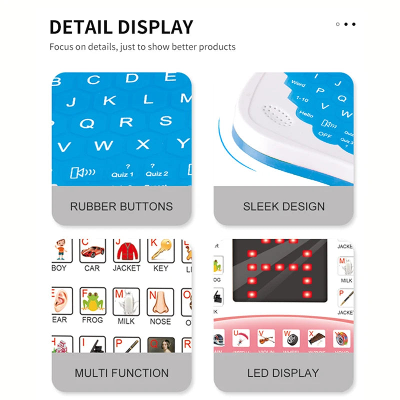Interactive Preschool Learning Laptop Toy