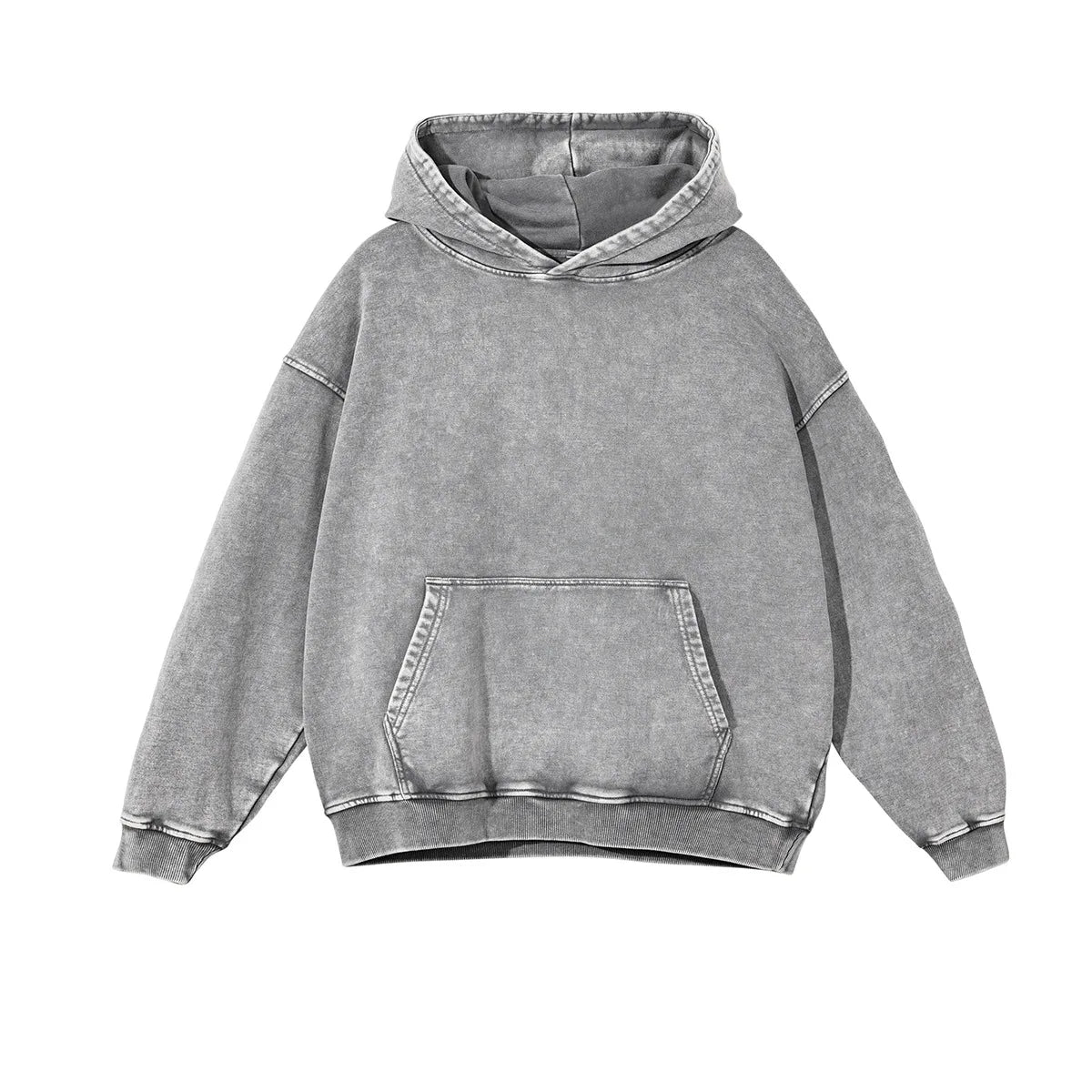 Vintage Washed Hoodie – Unisex Retro Streetwear Pullover