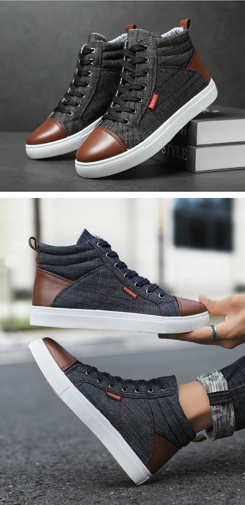 Men’s High Top Luxury Casual Sneakers