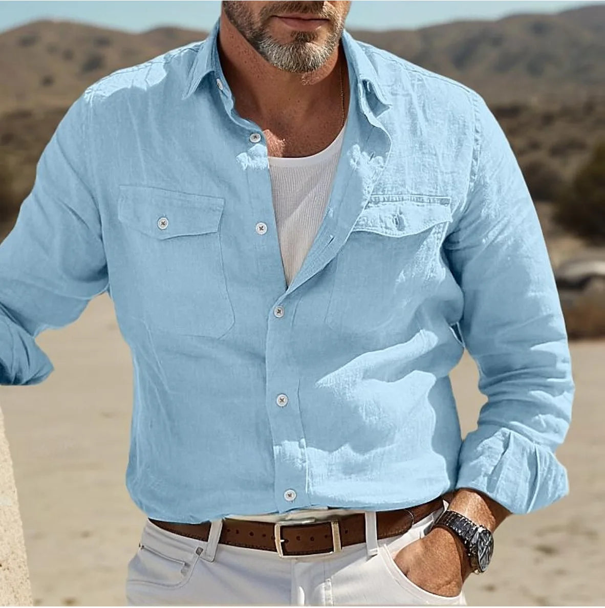 Men’s Linen & Denim Shirts – Business Casual Style