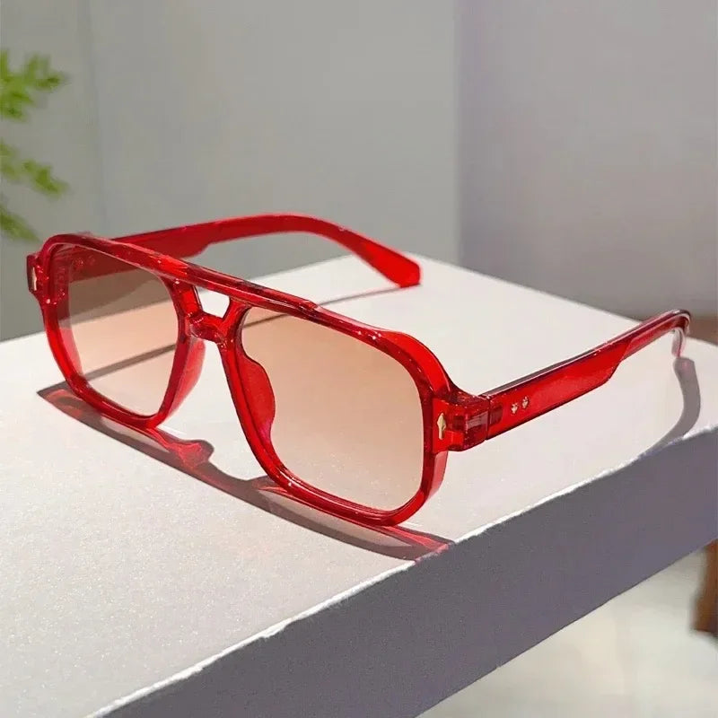 Women’s Square Fashion Sunglasses – OVOZI UV400 Gradient Lens Oversized Shades | Trendy Summer Eyewear for Daily Wear