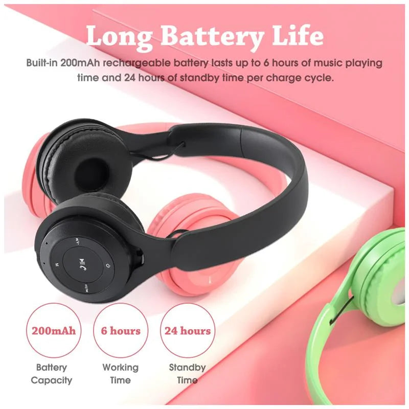Y08 Macaron Wireless Bluetooth Headphone