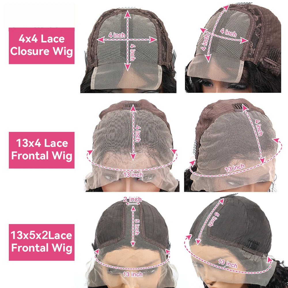 8 - 16 Inches Human Hair Bob Wig & Lace Frontal