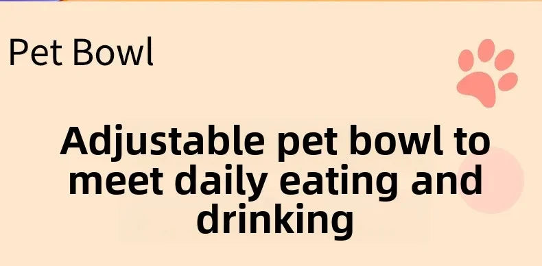 Gamelle pliable à hauteur réglable pour animaux de compagnie – Support surélevé pour nourriture et eau pour chiens et chats