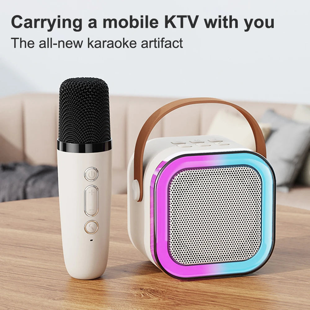 Dual Wireless Portable Karaoke Machine with Microphones for Adults & Kids