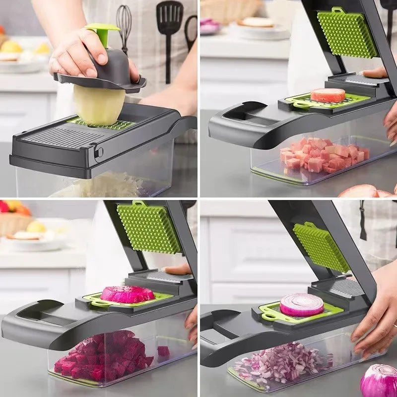 Multi-Functional Vegetable Cutter – 5-in-1 Slicer, Shredder & Dicer Kitchen Tool