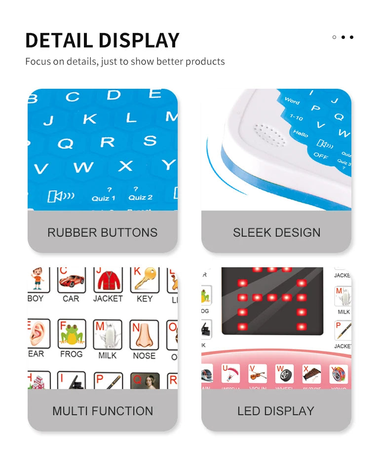 Interactive Preschool Learning Laptop Toy