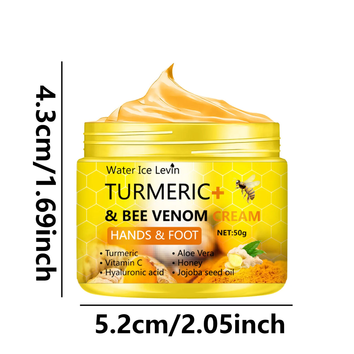Turmeric Bee Venom Foot Cream – Anti-Drying, Crack Heel Repair & Deep Moisturizing