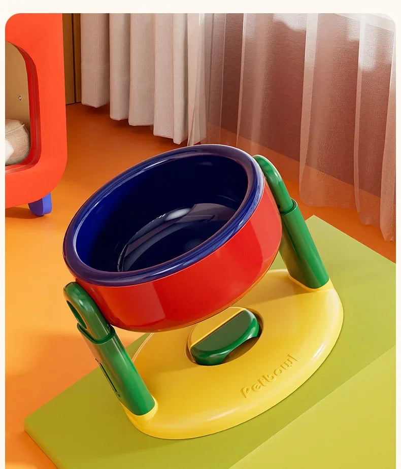 Gamelle pliable à hauteur réglable pour animaux de compagnie – Support surélevé pour nourriture et eau pour chiens et chats