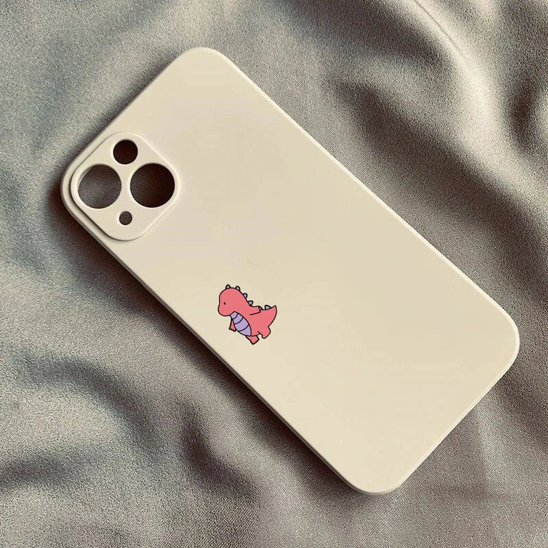 Cute Dinosaur Couple Phone Case for iPhone 16/15/14/13/12/11 Pro Max Mini XS XR 7 8 Plus SE – Shockproof Non-Slip Soft Cover Fundas
