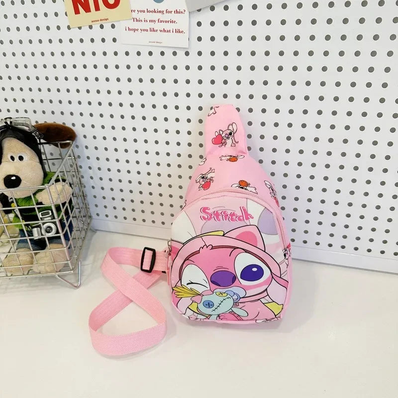 Cute Cartoon Stitch & Angel Mini Crossbody Chest Bag