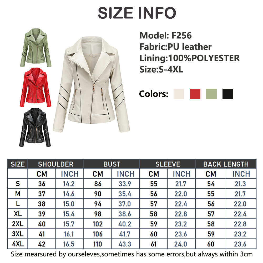 Women's PU Faux Leather Biker Jacket