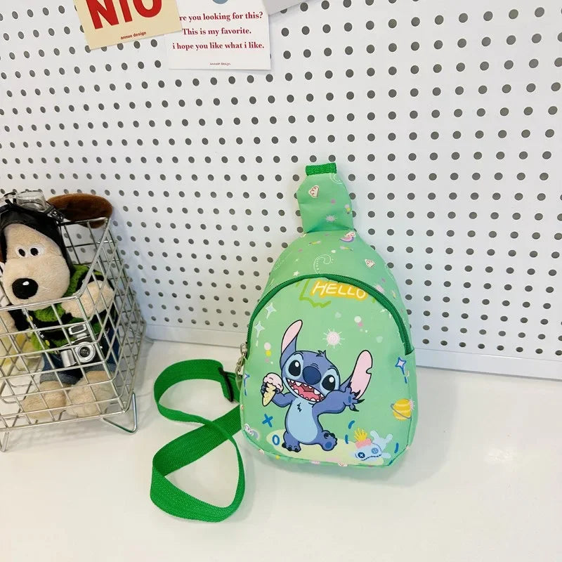 Cute Cartoon Stitch & Angel Mini Crossbody Chest Bag